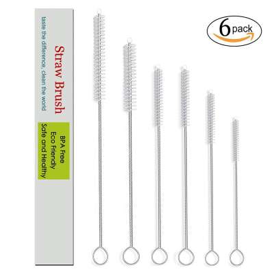 Simple Drink Straw Cleaning Brush Kit (12" Extra Long, 12 mm Extra Wide, General Size )